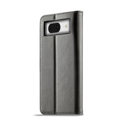 For Google Pixel 8 LC.IMEEKE Calf Texture Flip Leather Phone Case(Grey) - Google Cases by LC.IMEEKE | Online Shopping UK | buy2fix