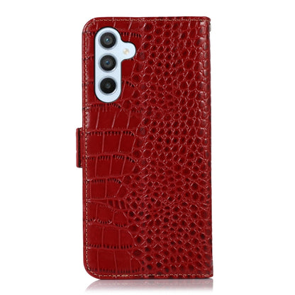 For Samsung Galaxy M54 5G Crocodile Top Layer Cowhide Leather Phone Case(Red) - Galaxy Phone Cases by buy2fix | Online Shopping UK | buy2fix