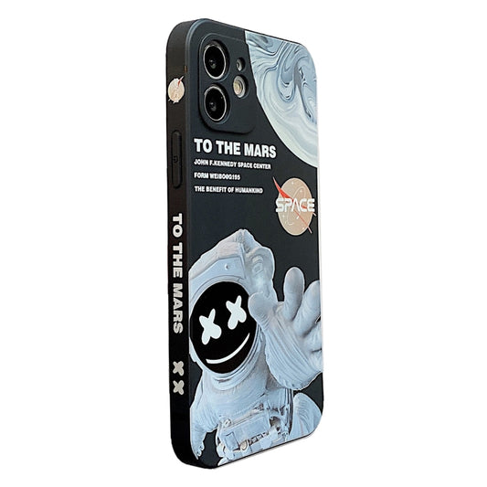 For iPhone 14 Pro Martian Astronaut Pattern Shockproof Phone Case(Black) - iPhone 14 Pro Cases by buy2fix | Online Shopping UK | buy2fix