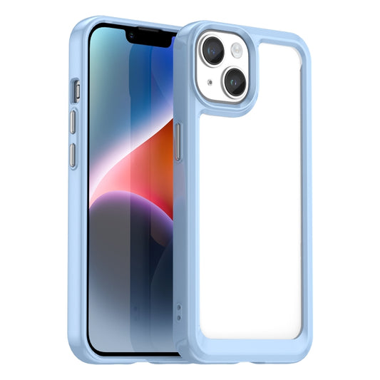 For iPhone 15 Colorful Series Acrylic + TPU Phone Case(Blue) - iPhone 15 Cases by buy2fix | Online Shopping UK | buy2fix