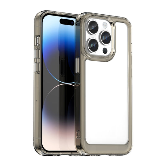 For iPhone 15 Pro Max Colorful Series Acrylic + TPU Phone Case(Transparent Grey) - iPhone 15 Pro Max Cases by buy2fix | Online Shopping UK | buy2fix