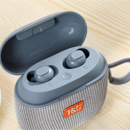 T&G TG809 2 in 1 Portable Outdoor Wireless Speaker & Mini TWS Bluetooth Earbuds(Dark Green) - Mini Speaker by T&G | Online Shopping UK | buy2fix