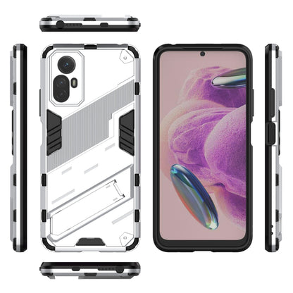 For Xiaomi Redmi Note 12S 4G Punk Armor 2 in 1 PC + TPU Phone Case(White) - Xiaomi Cases by buy2fix | Online Shopping UK | buy2fix