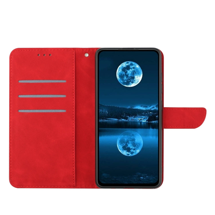 For Xiaomi 13 Stitching Embossed Leather Phone Case(Red) - 13 Cases by buy2fix | Online Shopping UK | buy2fix