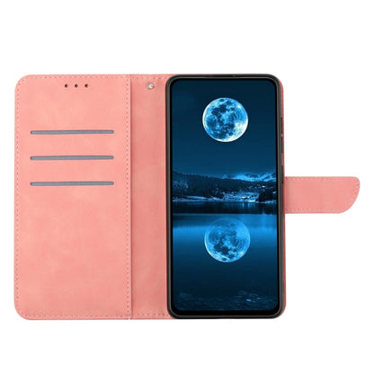 For Xiaomi Redmi Note 12S Stitching Embossed Leather Phone Case(Pink) - Xiaomi Cases by buy2fix | Online Shopping UK | buy2fix