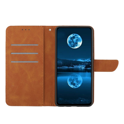 For Xiaomi 12T / 12T Pro Stitching Embossed Leather Phone Case(Brown) - Xiaomi Cases by buy2fix | Online Shopping UK | buy2fix