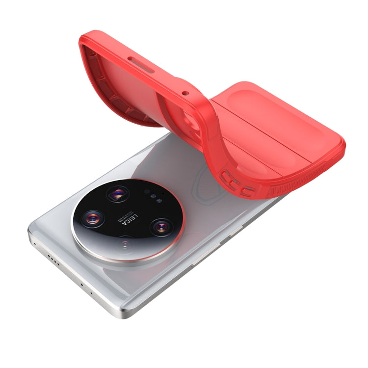 For Xiaomi 13 Ultra Magic Shield TPU + Flannel Phone Case(Dark Green) - 13 Ultra Cases by buy2fix | Online Shopping UK | buy2fix