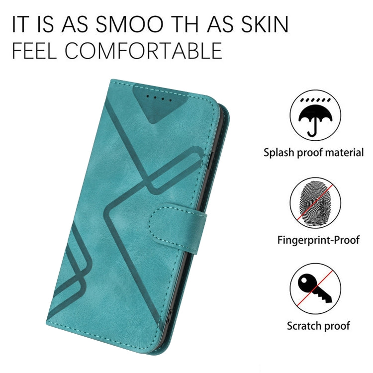 For Honor X7 4G/Play 30 Plus Line Pattern Skin Feel Leather Phone Case(Light Blue) - Honor Cases by buy2fix | Online Shopping UK | buy2fix