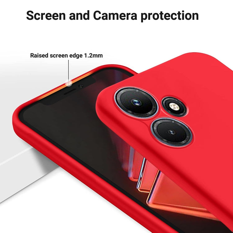 For Infinix Hot 30 Pure Color Liquid Silicone Shockproof Phone Case(Red) - Infinix Cases by buy2fix | Online Shopping UK | buy2fix