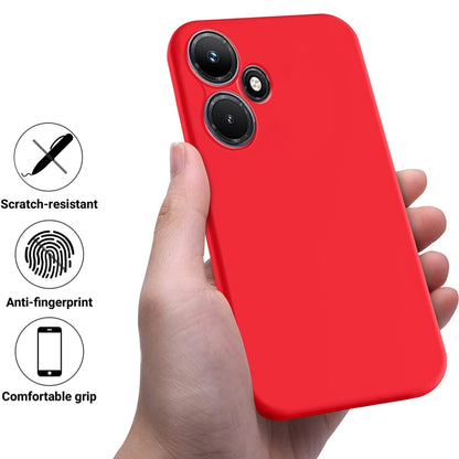 For Infinix Hot 30 Play Pure Color Liquid Silicone Shockproof Phone Case(Red) - Infinix Cases by buy2fix | Online Shopping UK | buy2fix