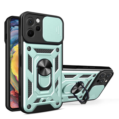 For Huawei nova Y61 Sliding Camera Cover Design TPU+PC Phone Case(Green) - Huawei Cases by buy2fix | Online Shopping UK | buy2fix