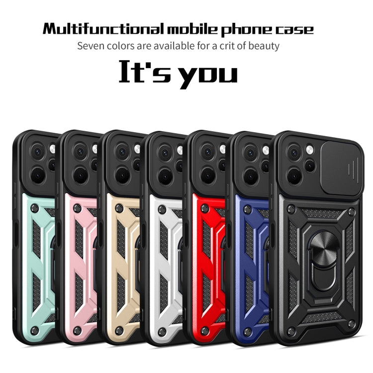 For Huawei nova Y61 Sliding Camera Cover Design TPU+PC Phone Case(Green) - Huawei Cases by buy2fix | Online Shopping UK | buy2fix