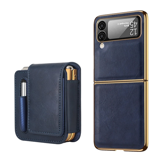 For Samsung Galaxy Z Flip4 Retro Thinking Series PC Shockproof Phone Case(Blue) - Galaxy Z Flip4 5G Cases by buy2fix | Online Shopping UK | buy2fix