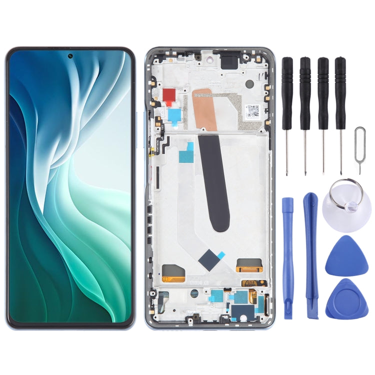 OLED LCD Screen For Xiaomi 11X Pro Digitizer Full Assembly with Frame(Blue) - LCD Screen by buy2fix | Online Shopping UK | buy2fix