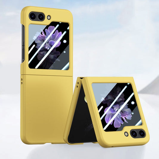 For Samsung Galaxy Z Flip5 Fuel Injection Integrated PC Skin Feel Phone Case(Lemon Yellow) - Galaxy Z Flip5 Cases by buy2fix | Online Shopping UK | buy2fix