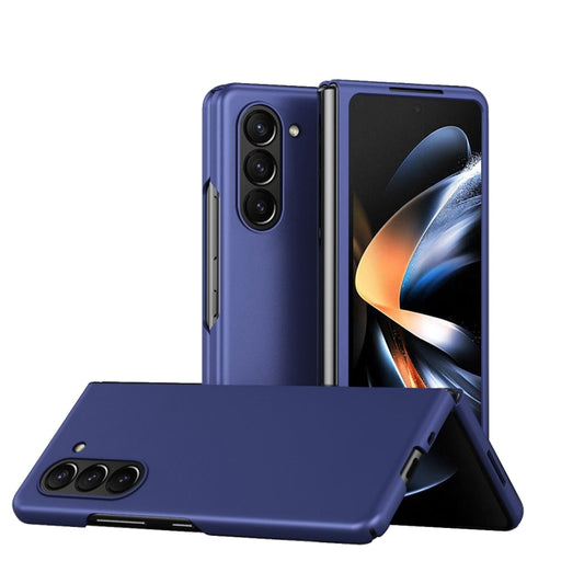For Samsung Galaxy Z Fold5 Skin Feel Shockproof PC Fold Protective Phone Case(Blue) - Galaxy Z Fold5 Cases by buy2fix | Online Shopping UK | buy2fix
