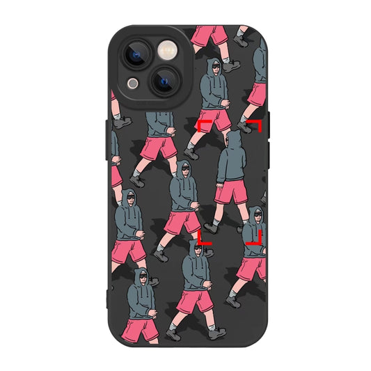 For iPhone 11 Liquid Silicone Pedestrians Pattern Phone Case(Black) - iPhone 11 Cases by buy2fix | Online Shopping UK | buy2fix