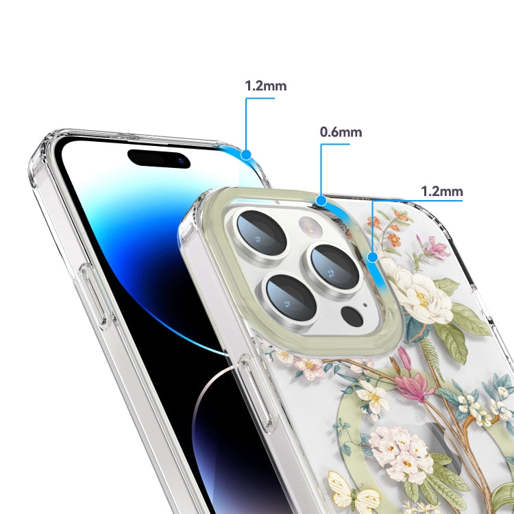 For iPhone 13 Pro Max MagSafe Magnetic TPU Phone Case(Blue Hydrangea Ball) - iPhone 13 Pro Max Cases by buy2fix | Online Shopping UK | buy2fix