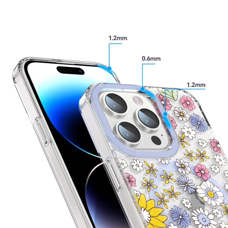 For iPhone 12 Pro MagSafe Magnetic TPU Phone Case(Little Flower) - iPhone 12 / 12 Pro Cases by buy2fix | Online Shopping UK | buy2fix