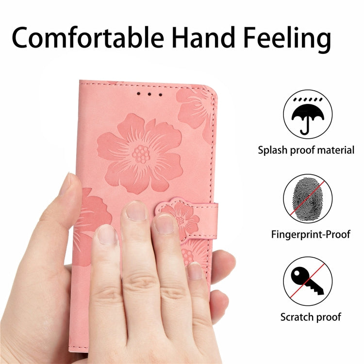 For Xiaomi Redmi 10 Flower Embossing Pattern Leather Phone Case(Pink) - Xiaomi Cases by buy2fix | Online Shopping UK | buy2fix