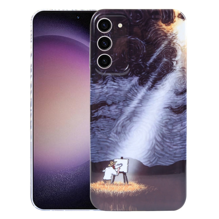 For Samsung Galaxy S23 5G Precise Hole Oil Painting Pattern PC Phone Case(Shine) - Galaxy S23 5G Cases by buy2fix | Online Shopping UK | buy2fix