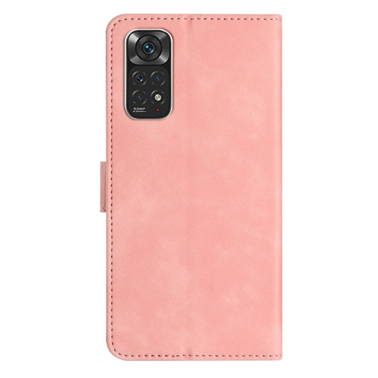 For Xiaomi Redmi Note 11 5G Seven Butterflies Embossed Leather Phone Case(Pink) - Redmi Note 11 Case by buy2fix | Online Shopping UK | buy2fix