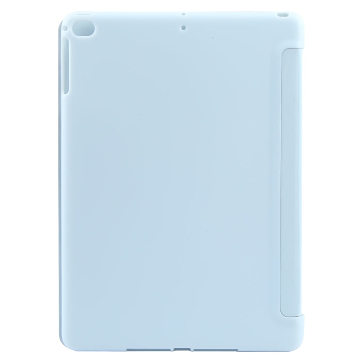 For iPad 9.7 2018 & 2017 / Air / Air2 GEBEI 3-folding Holder Shockproof Flip Leather Tablet Case(Sky Blue) - iPad 9.7 (2018) & (2017) Cases by GEBEI | Online Shopping UK | buy2fix