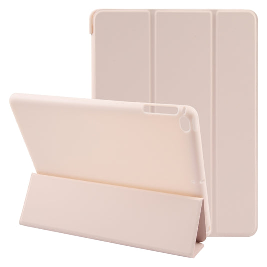 For iPad 9.7 2018 & 2017 / Air / Air2 GEBEI 3-folding Holder Shockproof Flip Leather Tablet Case(Pink) - iPad 9.7 (2018) & (2017) Cases by GEBEI | Online Shopping UK | buy2fix
