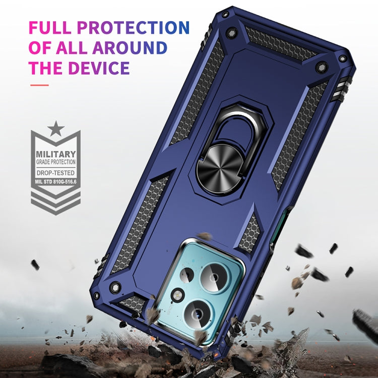 For Xiaomi Redmi Note 12 4G Global Shockproof TPU + PC Phone Case with Holder(Blue) - Note 12 Cases by buy2fix | Online Shopping UK | buy2fix