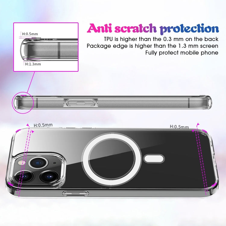 For iPhone 15 Pro MagSafe Clear Acrylic PC +TPU Phone Case(Transparent) - iPhone 15 Pro Cases by buy2fix | Online Shopping UK | buy2fix
