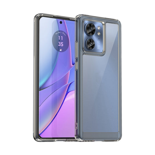 For Motorola Edge 40 Colorful Series Acrylic + TPU Phone Case(Transparent Grey) - Motorola Cases by buy2fix | Online Shopping UK | buy2fix