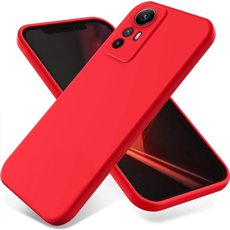 For Xiaomi Redmi Note 12S 4G Pure Color Liquid Silicone Shockproof Phone Case(Red) - Xiaomi Cases by buy2fix | Online Shopping UK | buy2fix