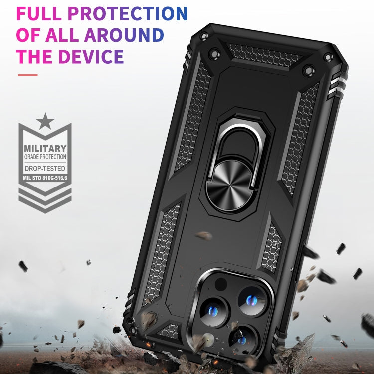 For iPhone 15 Shockproof TPU + PC Phone Case with Holder(Black) - iPhone 15 Cases by buy2fix | Online Shopping UK | buy2fix