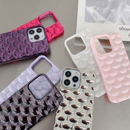 For iPhone 15 Pro Max 3D Scale Style TPU Phone Case(Light Purple) - iPhone 15 Pro Max Cases by buy2fix | Online Shopping UK | buy2fix