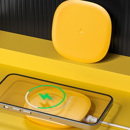 WK WP-U165 15W Desktop Wireless Charger(Yellow) - Wireless Charger by WK | Online Shopping UK | buy2fix