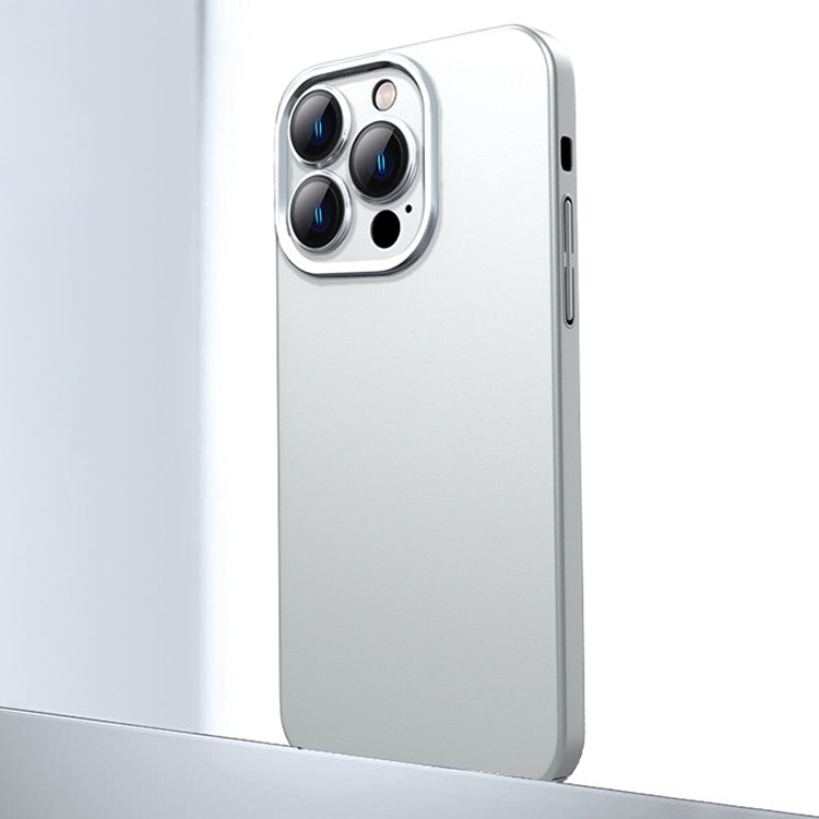 For iPhone 14 Pro Frosted Metal Material Phone Case with Lens Protection(White) - iPhone 14 Pro Cases by buy2fix | Online Shopping UK | buy2fix