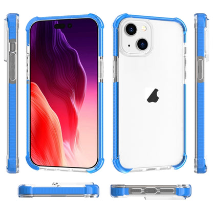 For iPhone 15 Plus Four-corner Shockproof TPU + Acrylic Phone Case(Blue) - iPhone 15 Plus Cases by buy2fix | Online Shopping UK | buy2fix