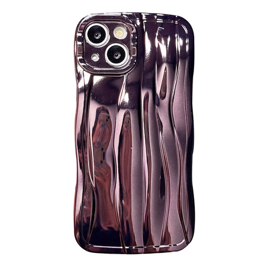 For iPhone 14 Electroplating Water Ripple TPU Phone Case(Purple) - iPhone 14 Cases by buy2fix | Online Shopping UK | buy2fix