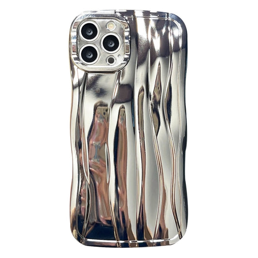 For iPhone 14 Pro Electroplating Water Ripple TPU Phone Case(Silver) - iPhone 14 Pro Cases by buy2fix | Online Shopping UK | buy2fix