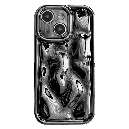 For iPhone 14 Plus Electroplating Meteorite Texture TPU Phone Case(Black) - iPhone 14 Plus Cases by buy2fix | Online Shopping UK | buy2fix