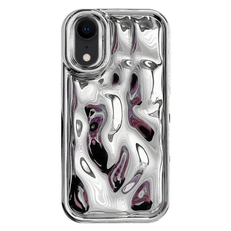 For iPhone XR Electroplating Meteorite Texture TPU Phone Case(Silver) - More iPhone Cases by buy2fix | Online Shopping UK | buy2fix