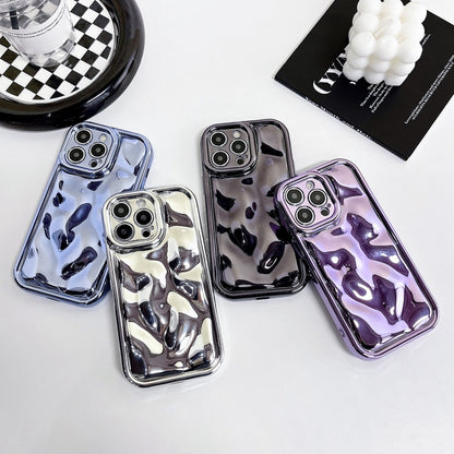 For iPhone XR Electroplating Meteorite Texture TPU Phone Case(Silver) - More iPhone Cases by buy2fix | Online Shopping UK | buy2fix