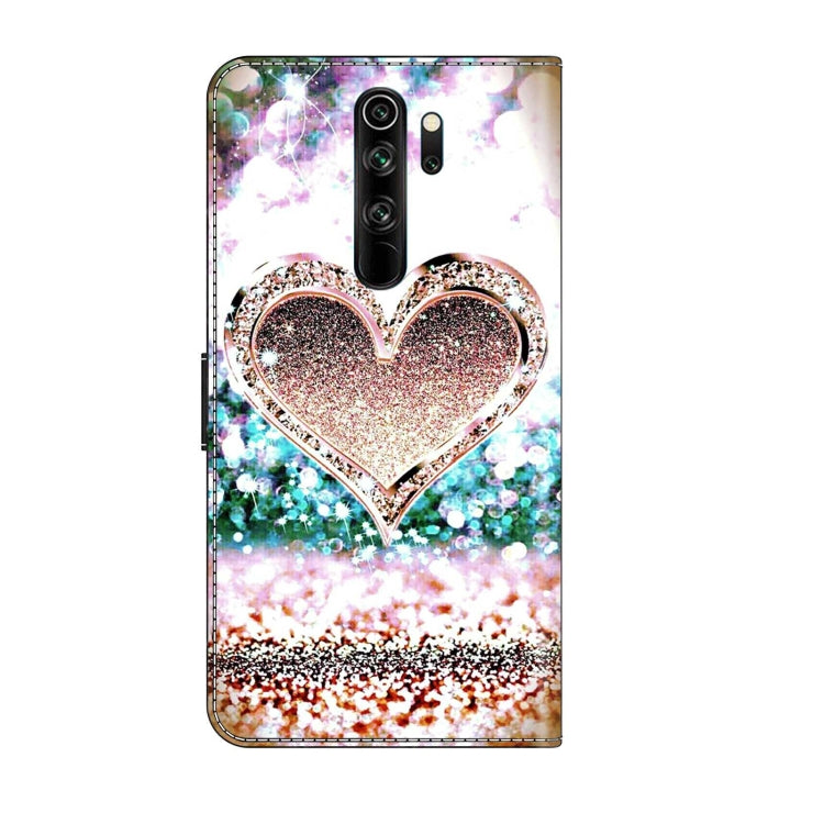 For Xiaomi Redmi Note 8 Pro Crystal 3D Shockproof Protective Leather Phone Case(Pink Diamond Heart) - Xiaomi Cases by buy2fix | Online Shopping UK | buy2fix