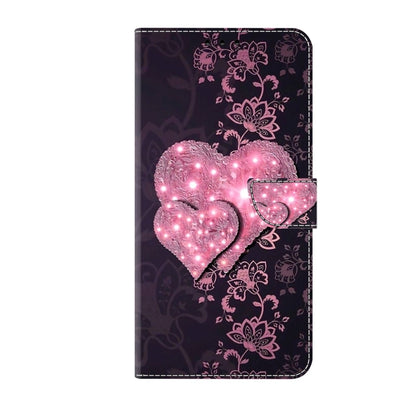 For Xiaomi Redmi Note 12 4G Crystal 3D Shockproof Protective Leather Phone Case(Lace Love) - Xiaomi Cases by buy2fix | Online Shopping UK | buy2fix
