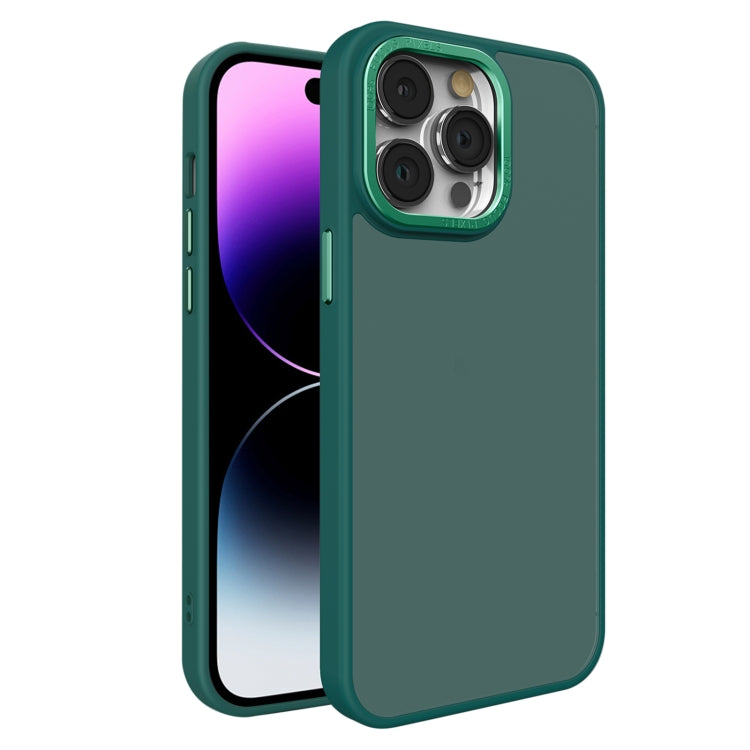 For iPhone 14 All-inclusive TPU Edge Acrylic Back Phone Case(Green) - iPhone 14 Cases by buy2fix | Online Shopping UK | buy2fix