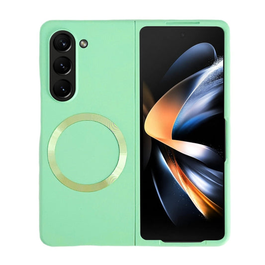 For Samsung Galaxy Z Fold5 Skin Feel Magsafe Magnetic Shockproof PC Phone Case(Green) - Galaxy Z Fold5 Cases by buy2fix | Online Shopping UK | buy2fix
