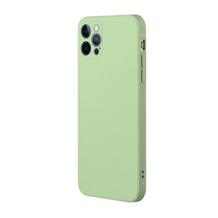 For iPhone 15 Pro Straight Edge Solid Color TPU Shockproof Phone Case(Matcha Green) - iPhone 15 Pro Cases by buy2fix | Online Shopping UK | buy2fix