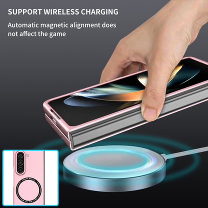 For Samsung Galaxy Z Fold5 Magsafe Magnetic Folding PC Phone Case(Pink) - Galaxy Z Fold5 Cases by buy2fix | Online Shopping UK | buy2fix