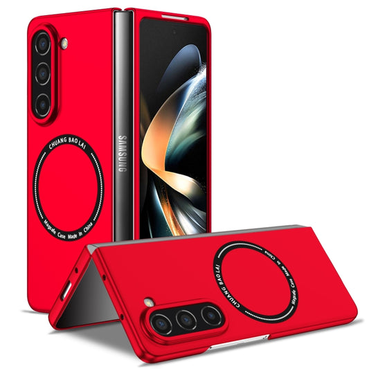 For Samsung Galaxy Z Fold5 Magsafe Magnetic Folding PC Phone Case(Red) - Galaxy Z Fold5 Cases by buy2fix | Online Shopping UK | buy2fix