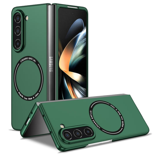 For Samsung Galaxy Z Fold5 Magsafe Magnetic Folding PC Phone Case(Green) - Galaxy Z Fold5 Cases by buy2fix | Online Shopping UK | buy2fix